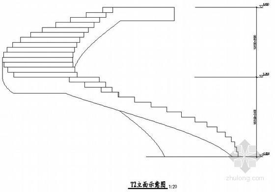 建筑楼梯节点资料下载-旋转楼梯节点构造详图
