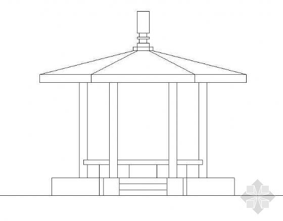 现代亭su模型下载资料下载-六角现代亭详图