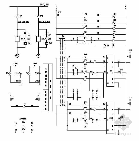 单台稳压泵原理图资料下载-加压泵控制原理图（一用一备）