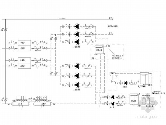 可控硅控制原理图资料下载-地源热泵系统原理图(闭式、热回收式)