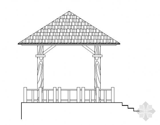 简易木结构凉亭设计图图片