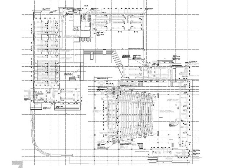 建筑施工图中学设计资料下载-[江苏]高级中学教育建筑空调通风防排烟系统设计施工图(机房设计)