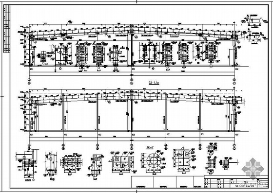 21米双跨单层排架结构资料下载-某单层排架全钢结构车间设计图