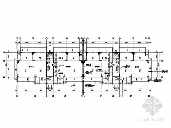 [海南]现代风格高层保障性住房建筑规划设计施工图-现代风格高层保障性住房建筑平面图 