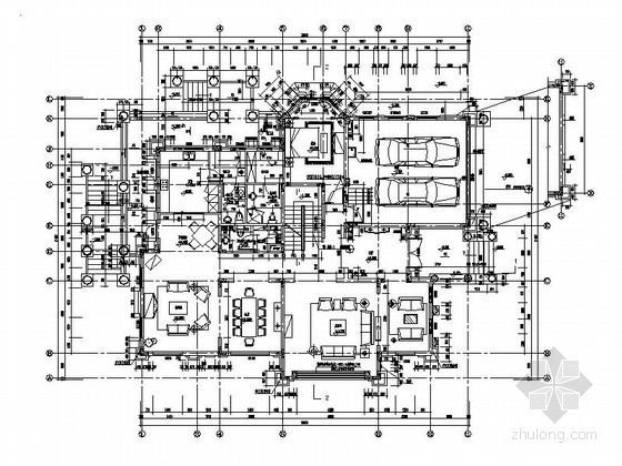2015装修设计图资料下载-[上海]豪华气质欧式别墅装修设计CAD施工图