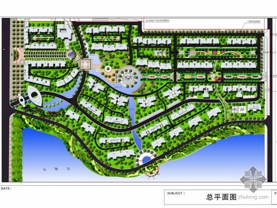 植物图例表资料下载-武汉小区景观方案设计