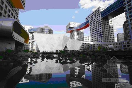 连廊办公楼效果图资料下载-某办公楼空中连廊结构选型设计