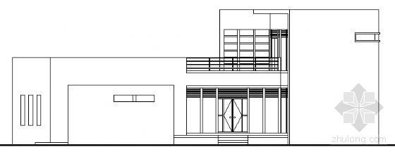 二层仿古展览厅建筑效果图资料下载-某二层现代别墅建筑方案带效果图