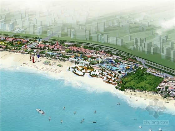度假区商业街模型资料下载-[福建]梦幻海岸旅游度假区环岛规划设计方案文本