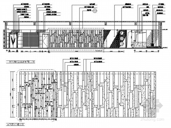 [惠州]现代简约都市风尚精品商务连锁酒店设计装修施工图（含效果实景）大堂立面图 