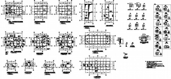 单层框架结构城市广场改造加固结构施工图-小屋面加固图 