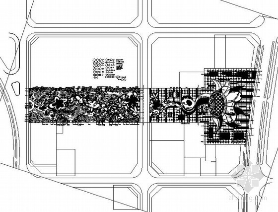 杭州西湖文化广场图资料下载-[重庆]县城文化广场种植设计施工图