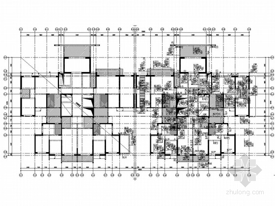 住宅楼户型平面图资料下载-[四川]两栋18层剪力墙结构B户型住宅楼结构施工图