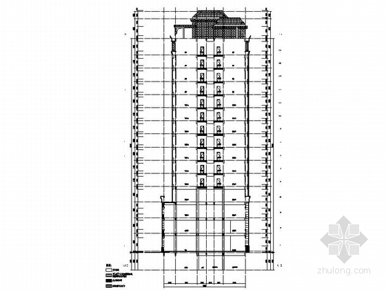 [江西]大型简欧风格农副产品综合市场建筑施工图（所有楼栋 含效果图）-大型简欧风格农副产品综合市场建筑剖面图 