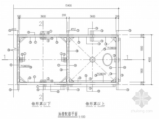 井壁倒挂施工图资料下载-无阀滤池施工图