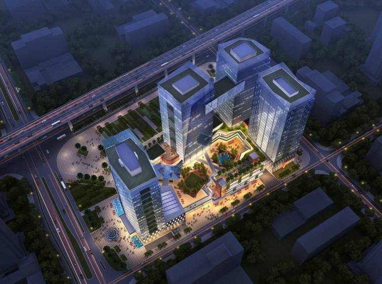商业综合体建筑文本资料下载-[上海]青浦绿地商业综合体建筑设计方案文本