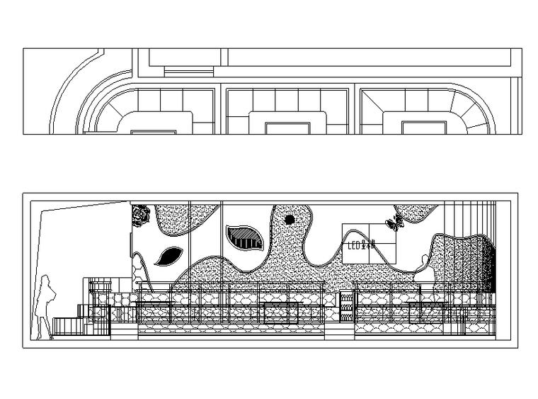 现代风格慢摇吧酒吧空间设计施工图（附效果图）-立面图