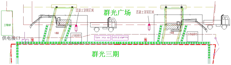 [武汉]地下连接通道专项施工方案（37页）-08施工总平面布置图