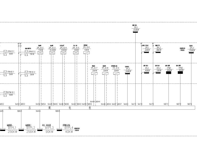 天津师范大学体育馆施工图（含强电与弱电、空调配电及控制系统）-垂直配电干线图