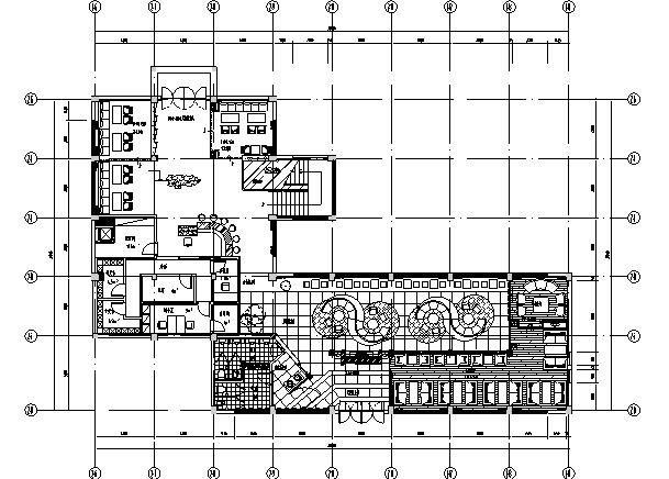 售楼部手绘线稿效果图资料下载-现代新中式风格咖啡馆设计施工图(含手绘效果图)