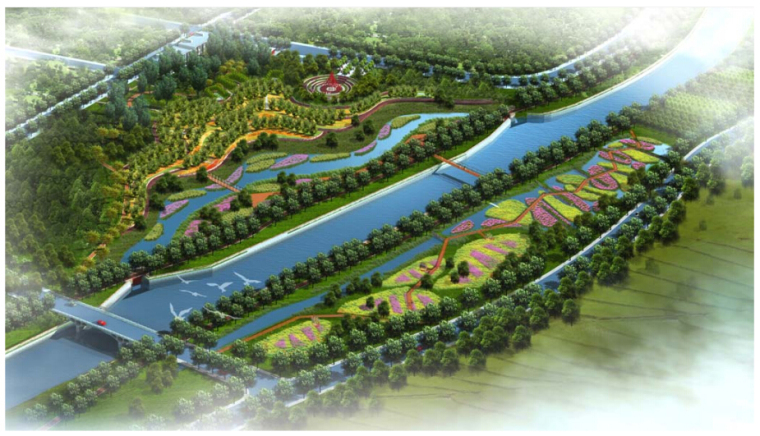 河流景区景观设计资料下载-[云南]县级城区段河流景观设计方案