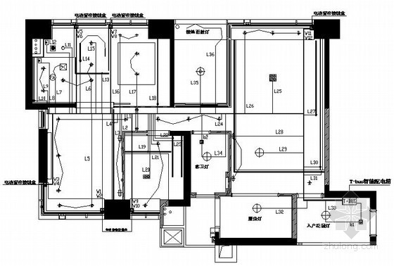 数字家居智能系统控制技术资料下载-某住宅楼智能家居系统图纸