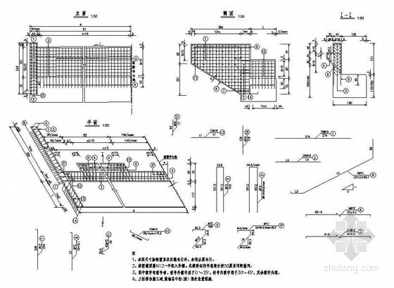 桥台台背钢筋构造图资料下载-预应力混凝土连续箱梁桥下部桥台耳、背墙钢筋构造节点详图设计