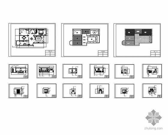 cad室内设计图纸说明资料下载-室内设计图[三居室]