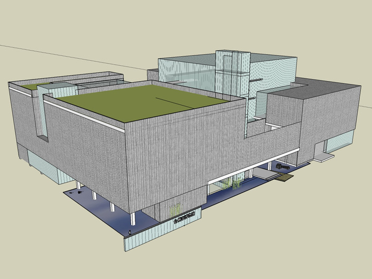 现代博物馆SketchUp模型下载-台州博物馆完整（室内室外含CAD）.jpg