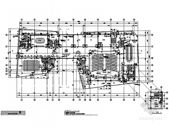 [安徽]3层展览馆及活动中心建筑施工图（2014年图纸）-3层展览馆及活动中心建筑平面图