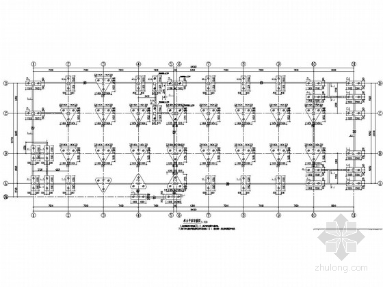 5层车间平面图资料下载-四层框架结构医药公司生产车间结构施工图