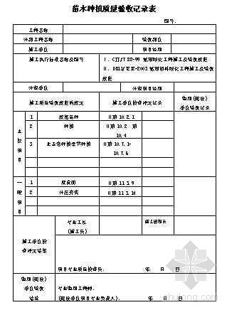 市政质量验收记录表资料下载-苗木种植质量验收记录表