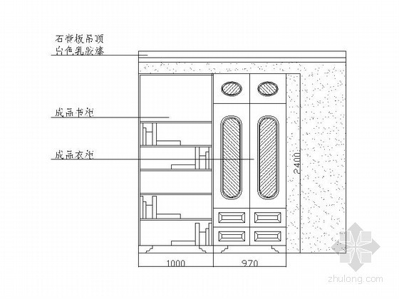 儿童房窗户装修效果图资料下载-[贵阳]某四居室儿童房立面图（含效果）