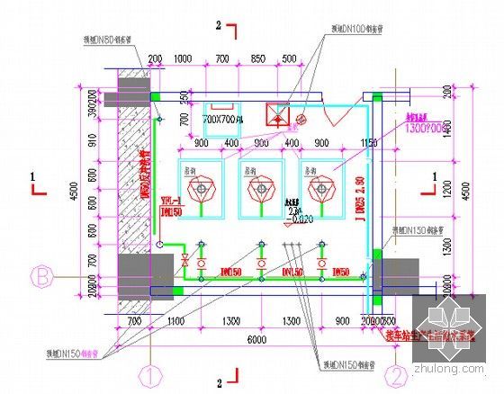 [湖南]2014地铁机电安装及设备区建筑装修工程量清单及  招标文件（含详细图纸）-泵房平面图