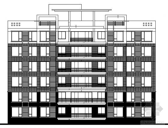 国外建筑a3排版设计欣赏资料下载-某六层住宅楼A3型建筑方案图