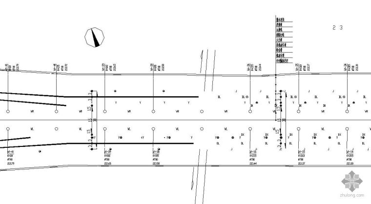 道路设计初学资料下载-某市政道路给排水管线平面图