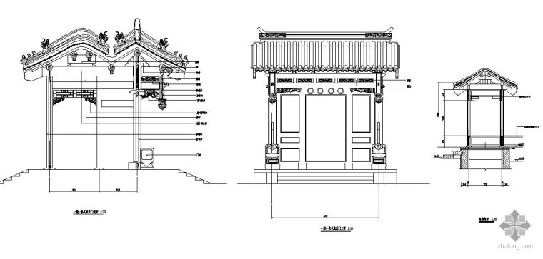 [北京]某四合院建筑施工图（经典仿古建筑）-常用檐口外墙图_2