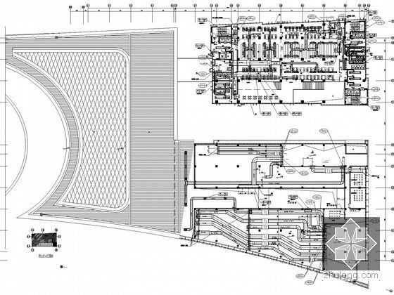 [四川]文化体育中心空调通风及防排烟系统设计施工图（大院出品）-五层C区风管平面图