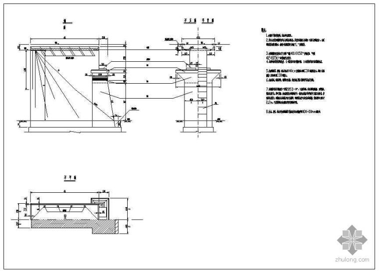 30m钢组合梁图纸资料下载-30m梁标准桥台结构详图