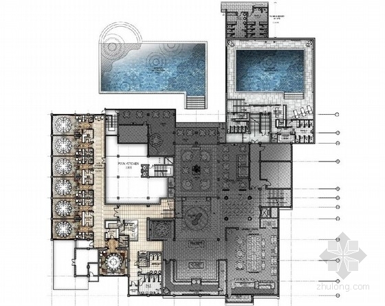 室内装修概念方案文本资料下载-[青岛]欧陆式建筑风格庭院式五星级酒店室内装修概念方案