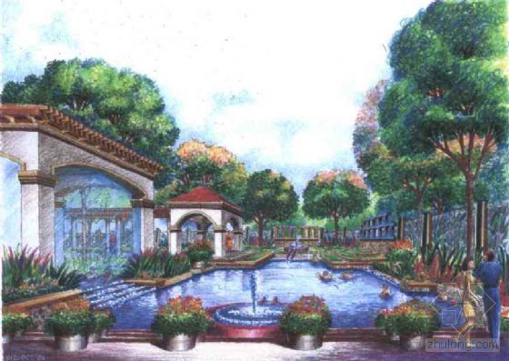 二期设计方案资料下载-[广州]豪华住宅二期景观扩初设计方案