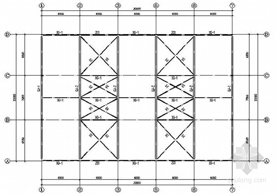 跨度20米钢结构图资料下载-30吨吊车钢结构单层厂房结构施工图