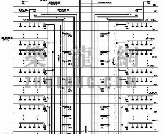 管廊电气系统设计资料下载-某高层电气系统图