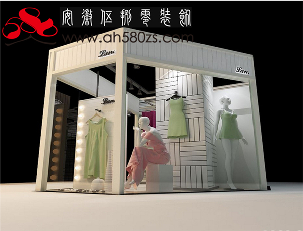 服装店铺平面图CAD资料下载-合肥甜美风格女装店铺设计地下女装商铺装修