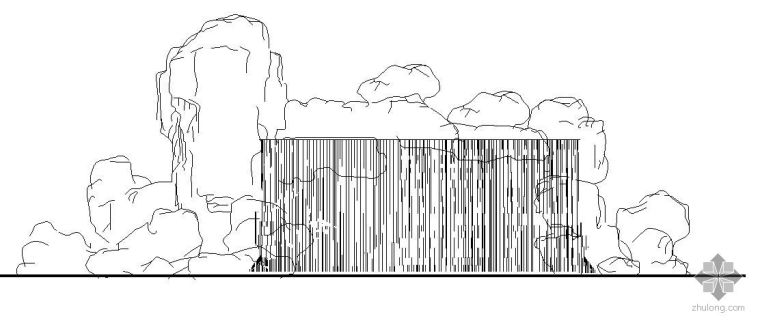 庭院假山跌水节点详图资料下载-某小型假山详图