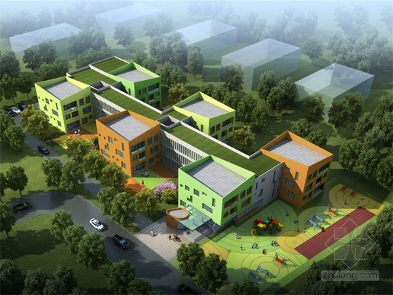 住宅配套文本资料下载-[上海]现代风格住宅小区配套16班幼儿园设计方案文本（2015年图纸）