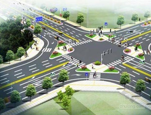 小区道路平面资料下载-[ppt]公路工程道路平面交叉设计