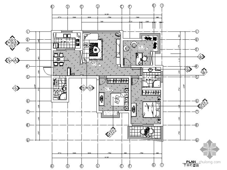 91平现代三居室内装修图资料下载-现代简洁三居室内装修图