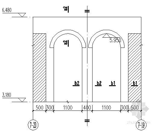 混凝土过梁构造详图资料下载-弧门窗上弧过梁详图10