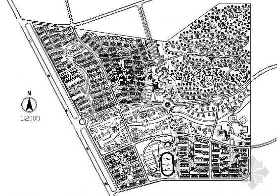 小区排水小型沉淀池图纸资料下载-某城镇小区规划详细图纸